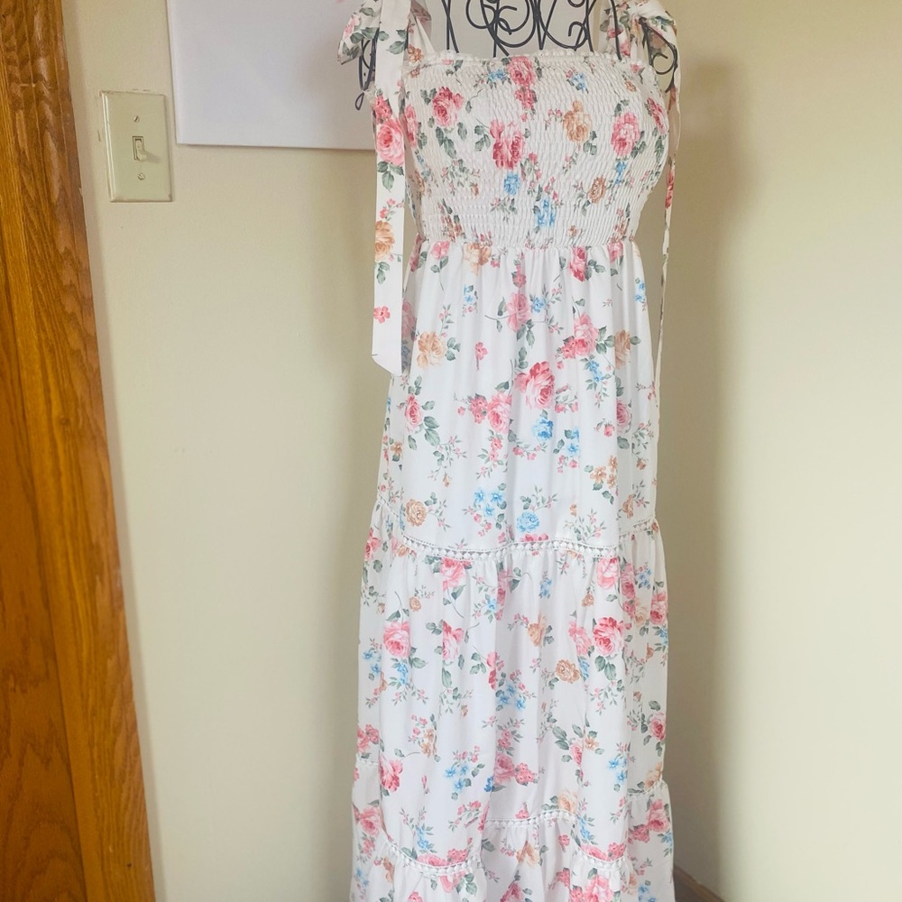 Cottagecore fairy dress with Tie Straps